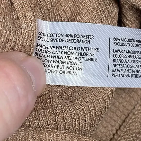 US Polo Assn Thermal Shirt Men's 4XL Logo Waffle Knit Crew Neck Brown New - Picture 6 of 7